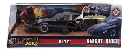 Kitt Knight Rider El Auto Increíble Jada Escala 1:24 Con Luz Negro