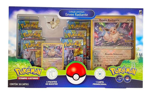 Box Jogo Pokémon Go Coleção Premium Eeve Radiante Tcg Copag