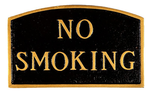 Montague Placa Productos Sp-9sm-bg No Smoking Arco Declaraci