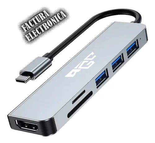 comprar Hub Usb C Adaptador Multipuerto Hdmi 6 En 1 Usb 3.0 Mac Win