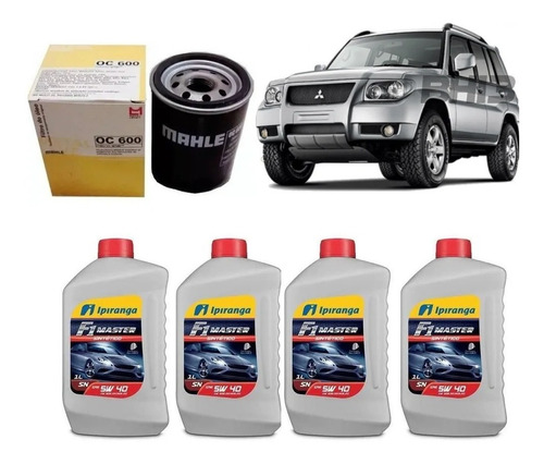 Kit Troca De Óleo Ipiranga 5w40 Pajero Tr4 2.0 16v Oc600