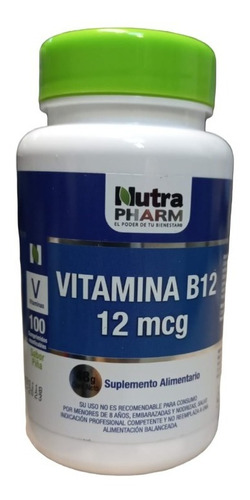 Vitamina B12 Vegano X100 Comprimidos Masticables Nutrapharm 