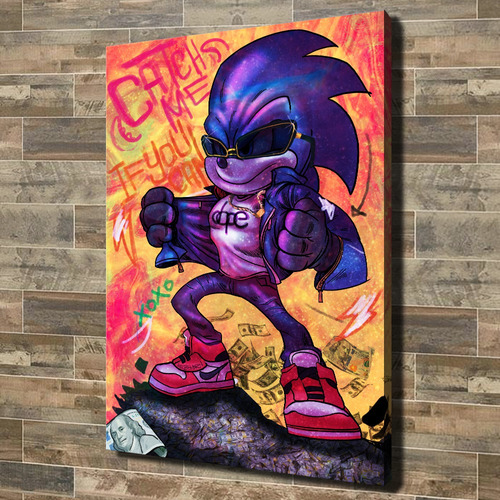 Sonic Art, Cuadro Moderno En Tela Canvas 