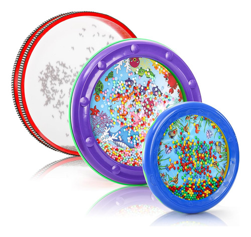 3 Piezas De Tambor De Océano Cuentas De Onda, Instrume...