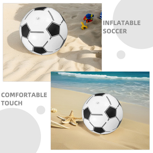 2 Peças De Bolas De Futebol Infláveis: Bolas De Praia De 16