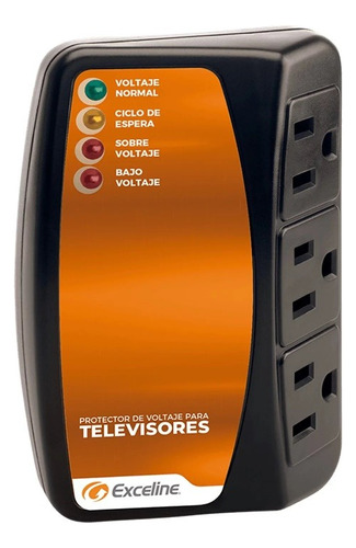 Protector Voltaje Televisores 3 Tomas 120 Vac Exceline