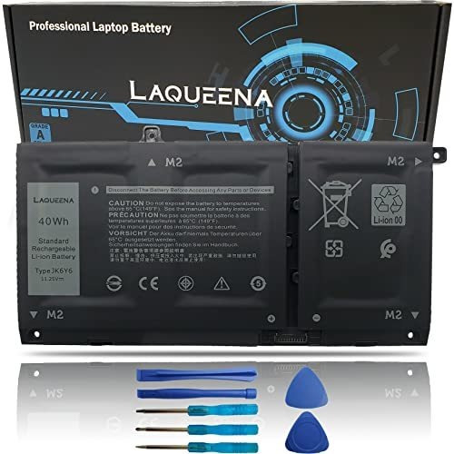 Laqueena Jk6y6 Batería De Portátil Compatible Con La 69mdp