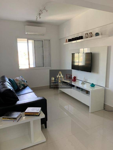 Alphaville Empresarial. Apartamento Mobiliado Com Sala Estendida. E Vista Para O Alpha Plus. - Ap2556