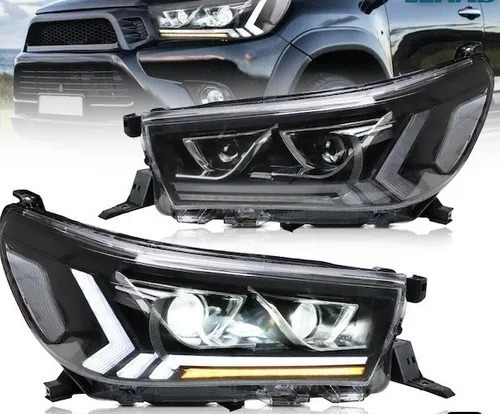 Farol Full Led Modelo Tribal Para Toyota Hilux 2016 A 20
