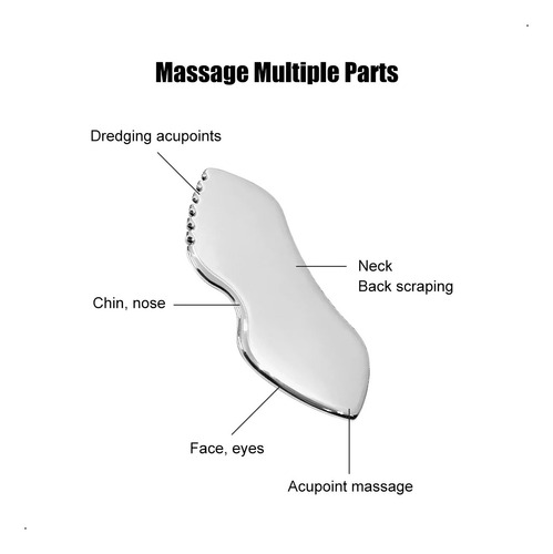 Gua Sha Acero Inoxidable - Antiarrugas, Drenaje Linfático