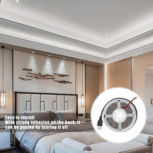Imagen 7 de 9 de Rgb Tira Flexible Luces Usb Alimentado Bajo Voltaje 5v Led L