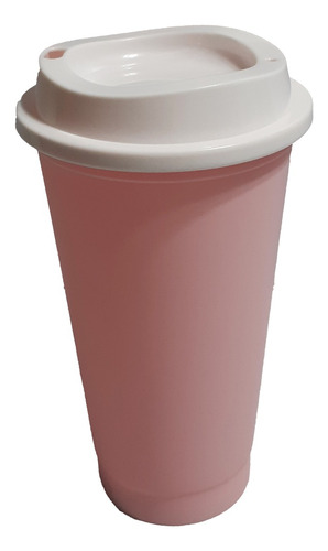 Vaso Plástico Con Tapa Tipo Café 