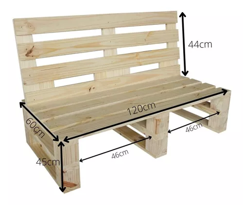 Sofá De Pallet Padrão Com Encosto