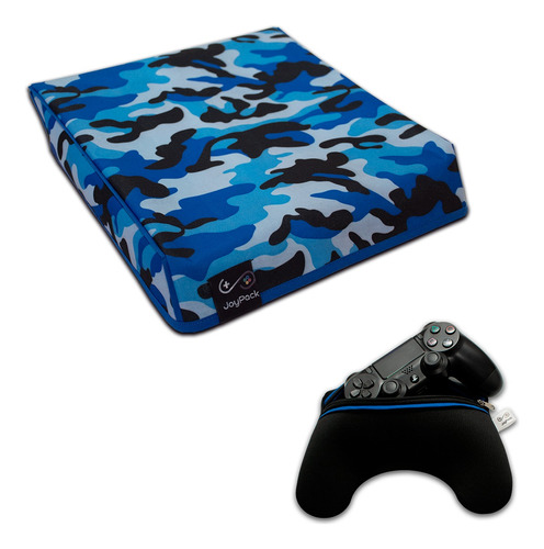 Kit Funda Camuflaje Horizontal Ps4/play4 + 1 Funda Joystick