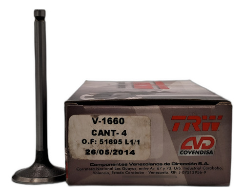Valvula De Admision Toyota Corolla 1800 4afe Baby Camry 93-9