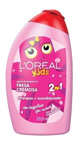 Shampoo 2 En 1 L´oréal Kids Fresa Cremosa 265 Ml