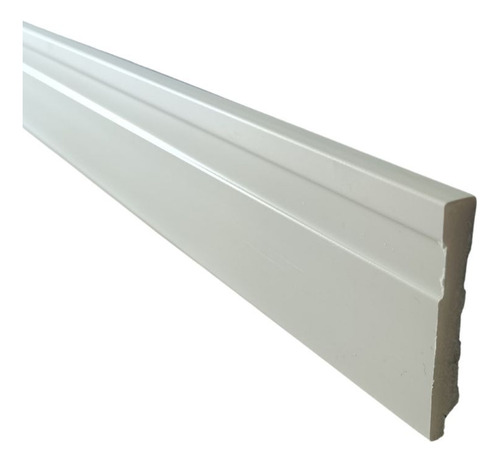 Rodape Poliestireno Branco Slim 07cm - 2,4 Metros