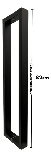 Barra Retangular Aço Inox 304 82cm 40x20 Preto 820x800mm