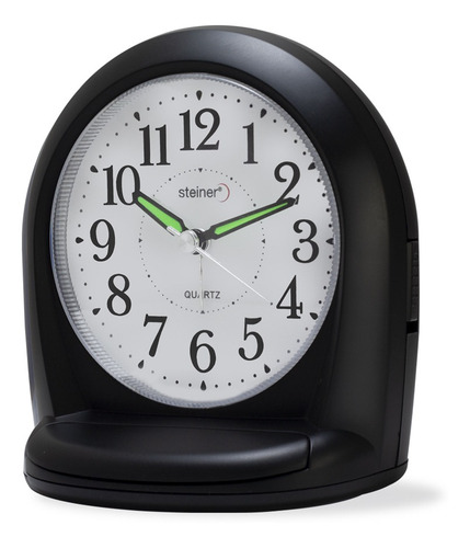 Reloj Steiner Despertador Análogo Estrecho 11 Cm Color Negro