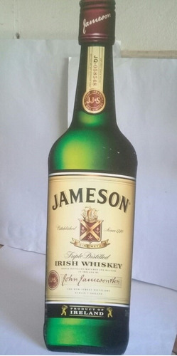 Cartel De Whisky Jameson Forma De Botella Plastificado./////