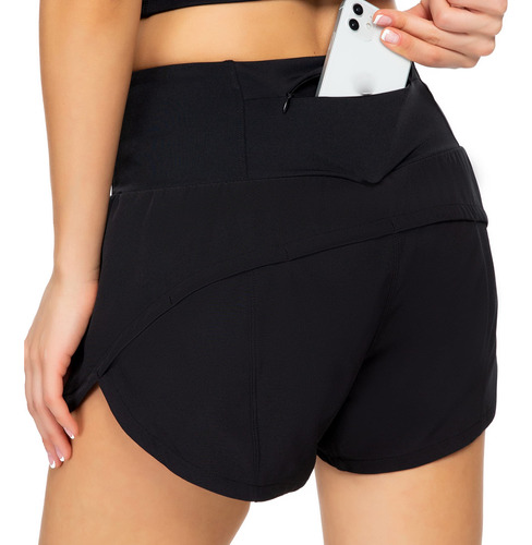 Kcutteyg Pantalon Corto Para Correr Mujer Forro Cintura Alta