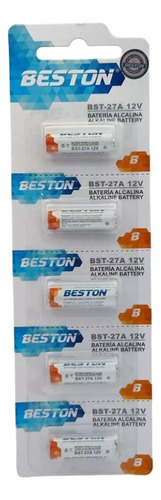 Baterías Pilas 27a 12v X5 Unidades Alcalinas Cilíndricas