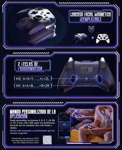 - Easysmx X10 Inalambrico Control Bluetooth For Switch Y Pc