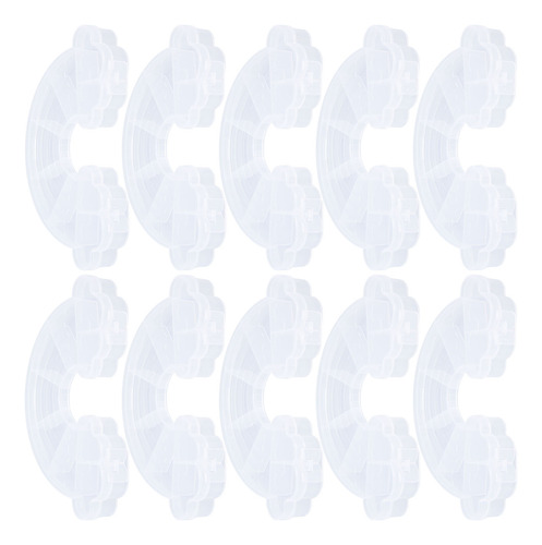 Almacenamiento Transparente En Forma De Arcoíris, 10 Unidade