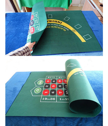 Alfombrilla De De Doble Cara, Para Mesa De Café Y Blackjack