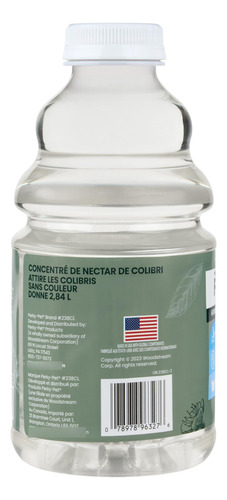 Néctar Concentrado Transparente Para Colibrí 946 Ml