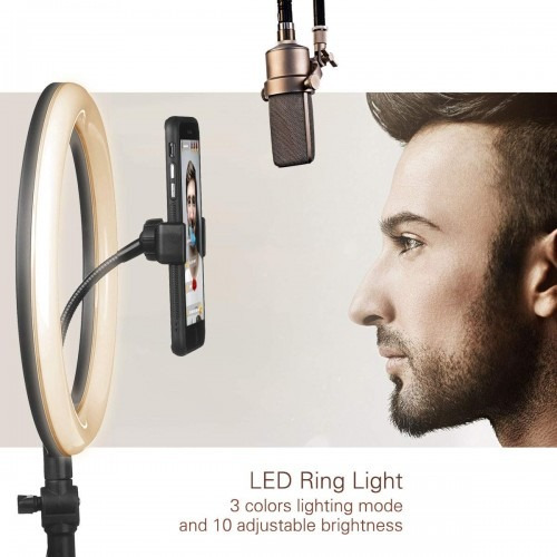 Imagen 1 de 5 de Aro De Luz Led Para Maquillaje De 10 Pulgadas