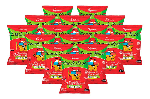 Imagem 3 de 5 de Kit Snack Kroc De Pizza 45g 15uni - Superbom