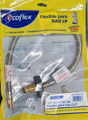 Flexible Gas Coflex Para Cilindro De 45kg Certificado Sec