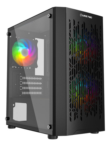 Gabinete Liketec Revolution (3 Fans/lateral Vidro/matx/mesh) Cor Preto