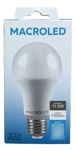 Lampara Bulbo Led 11.5w Luz Fria 6500k Macroled