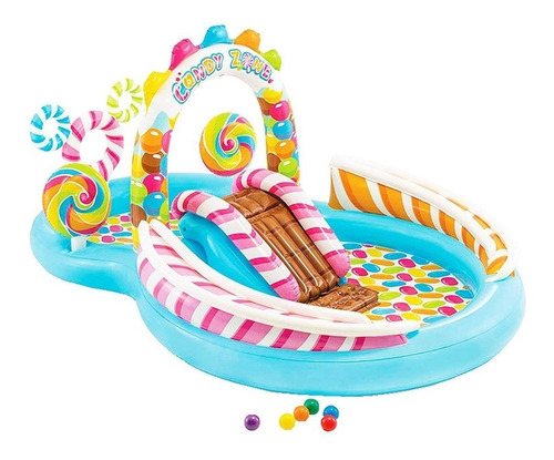 Piscina Intex Centro Juegos C/ Tobogán Inflable Niños El Rey