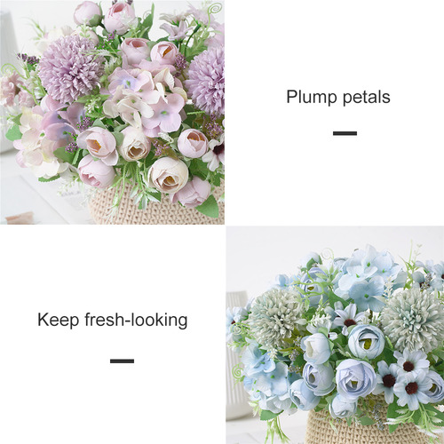 Buquê De Flores Artificiais Para Adereços De Decoração De Ca