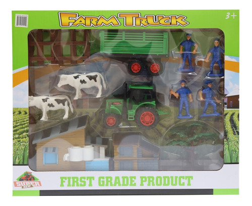 Set Juego De Granja Tractor Animales Juguete Niños Plastico