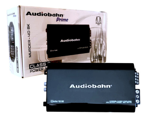 Amplificador Audiobahn Prime 4ch Murder 1500w Max Negro