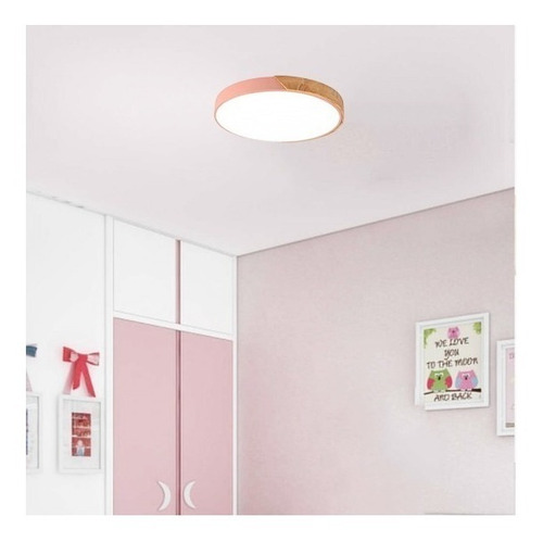 Imagen 4 de 6 de Lámpara led de pared, techo Serlux Panel LED Redondo Cerchio 18W color rosa 220V-240V por 1 unidad