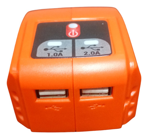 Adaptador 18v - Usb Flex One Dowen Pagio No Incluye Batería Color Naranja