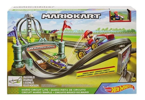 Hot Wheels Mini Circuito De Corrida Mario Kart Mattel Ghk15