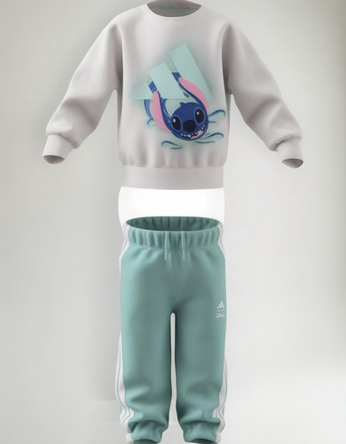 Pants Stitch Disney 2 Piezas Niñas Pequeñas