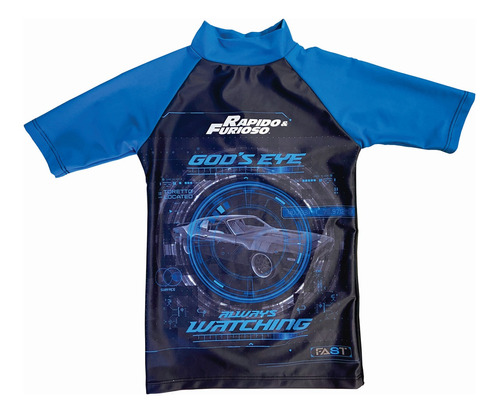 Remera Malla Con Filtro Uv 50 Fast And Furious Súper Oferta