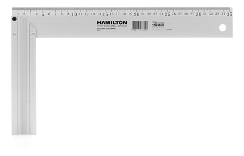 Escuadra De Aluminio Regla 35cm Reforzada Hamilton