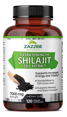 Zazzee Extra Strength Shilajit 7000mg 120caps