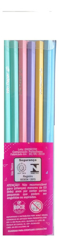 Juego de 24 lápices de escritura de grafito Hb de colores pastel