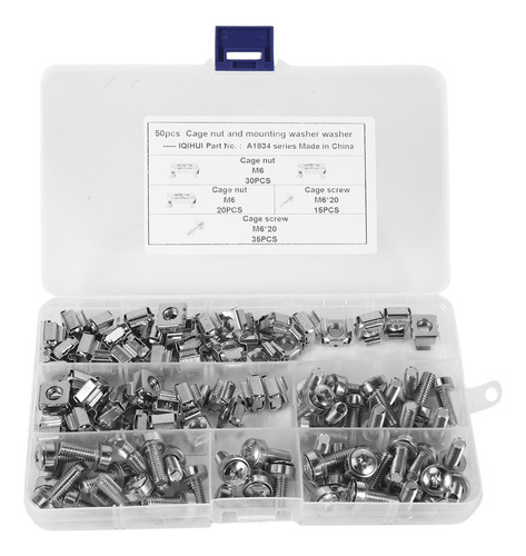 50 Conjuntos De Porcas De Gaiola De Hardware De Furo Quadrad