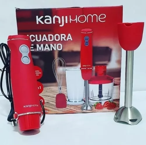 Mixer Licuadora De Mano Kanji 3 En 1 Procesadora Minipimer