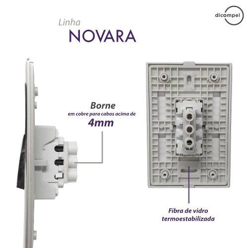 Imagem 4 de 5 de 2 Toms Univ 2p+t 10a Vermelha Horiz C/ Placa 4x2 - Novara